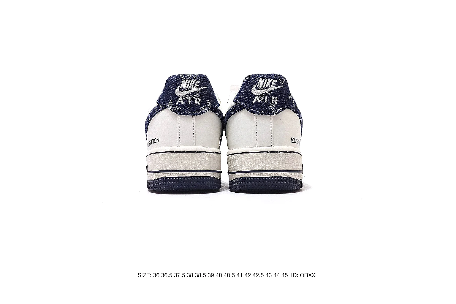 Nike Air Force style low-top White Navy 5182 comparison signal six-photo gallery thumbnail 4