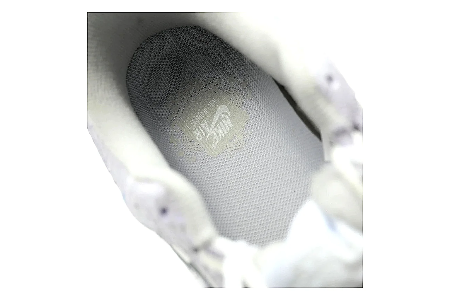 Nike Air Force high-top White Blue Sketch 8875 comparison signal note six-photo gallery thumbnail 3