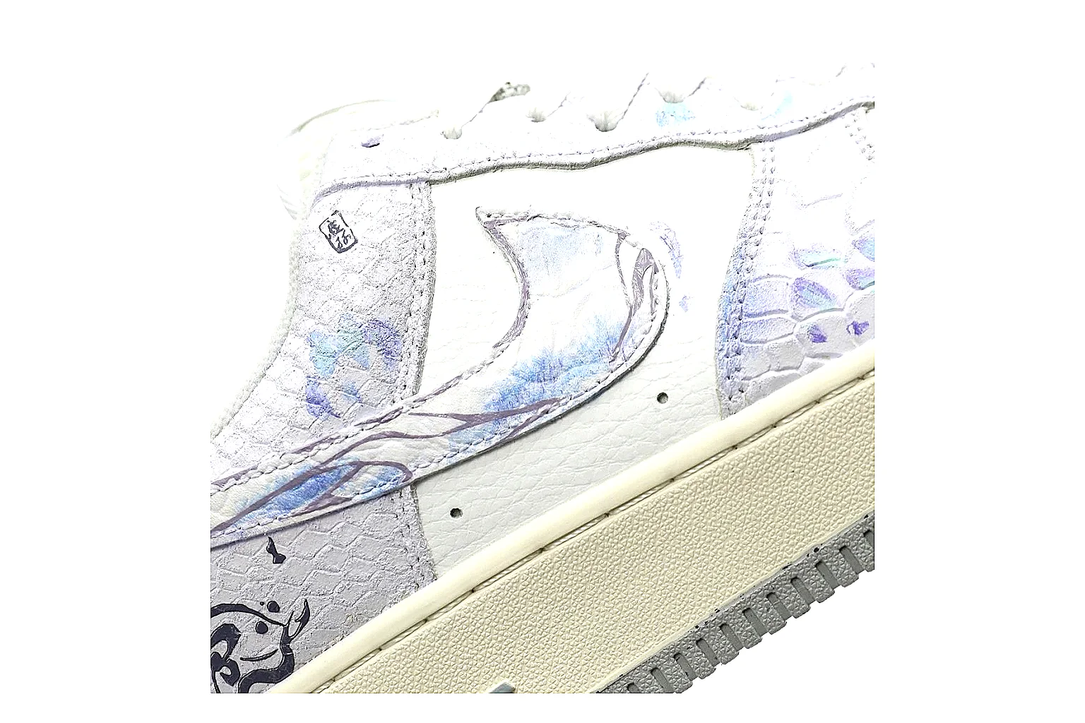 Nike Air Force high-top White Blue Sketch 8875 comparison signal note six-photo gallery thumbnail 6