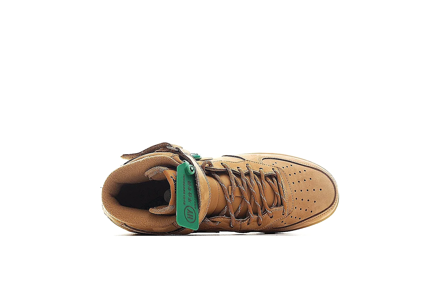 Nike Air Force style low-top Wheat Brown 9666 comparison signal six-photo gallery thumbnail 3