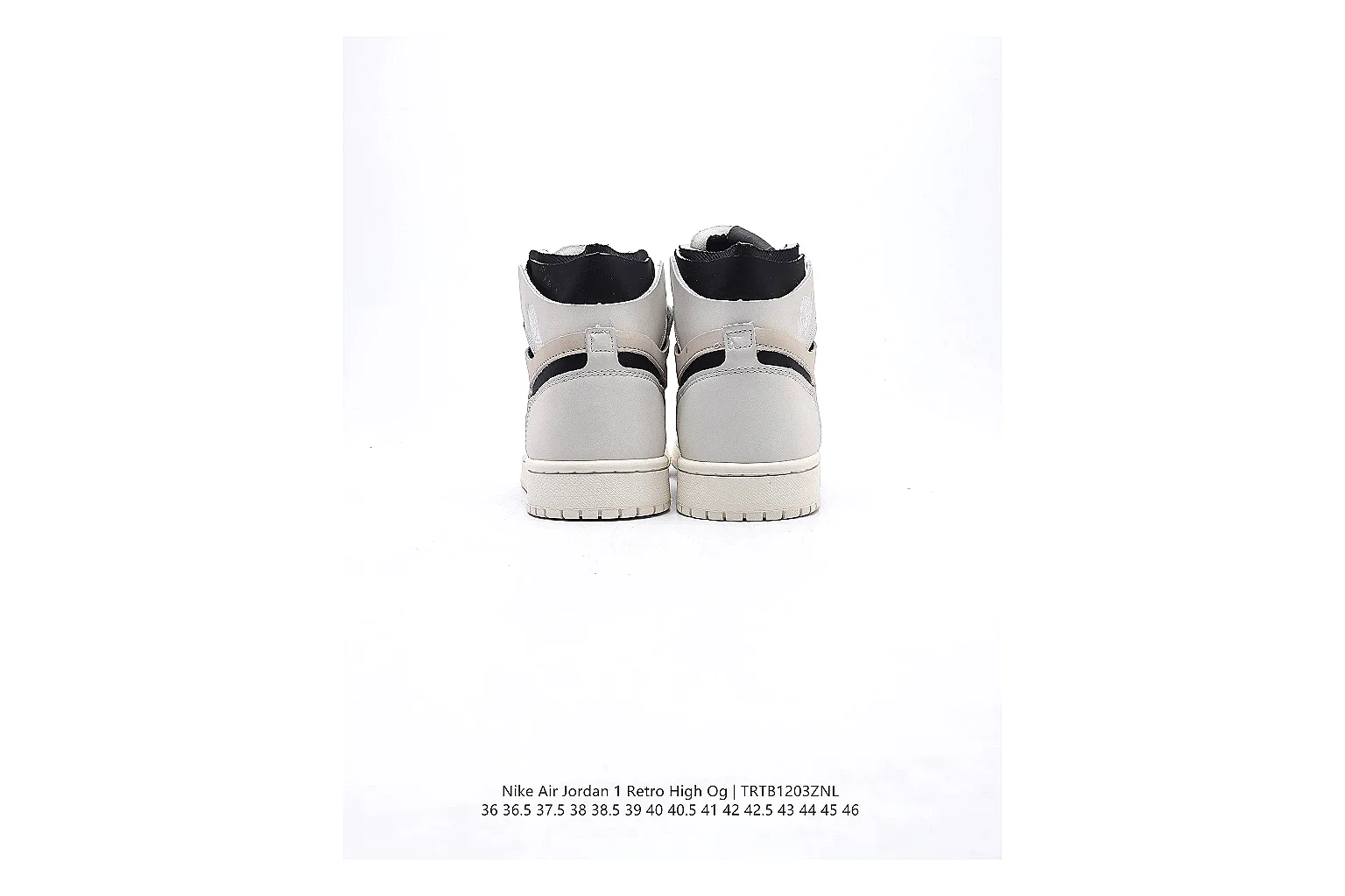 kakoscout.com Nike Air Jordan 1 White Black comparison signal card six-photo gallery thumbnail 4
