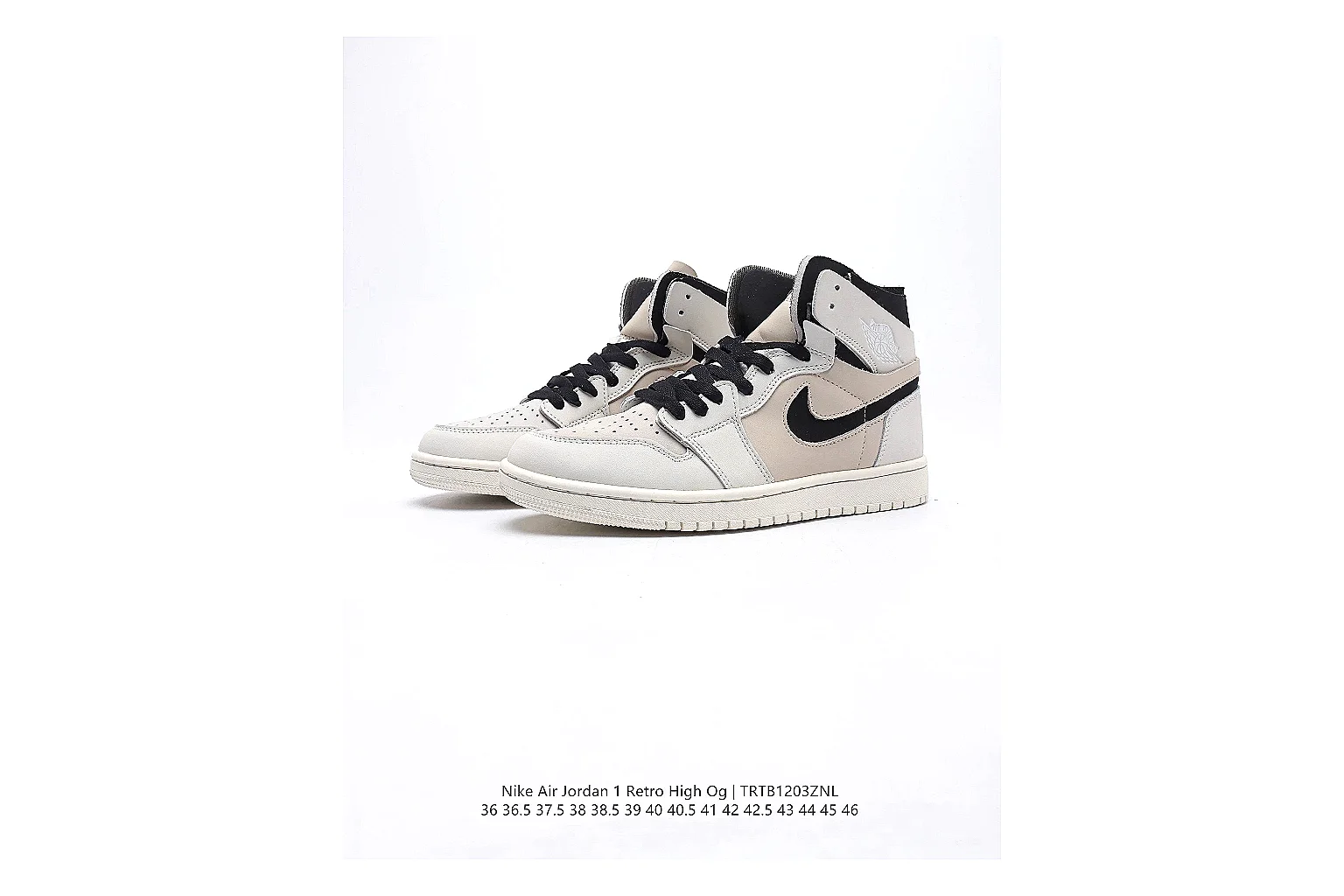 kakoscout.com Nike Air Jordan 1 White Black comparison signal card six-photo gallery thumbnail 6