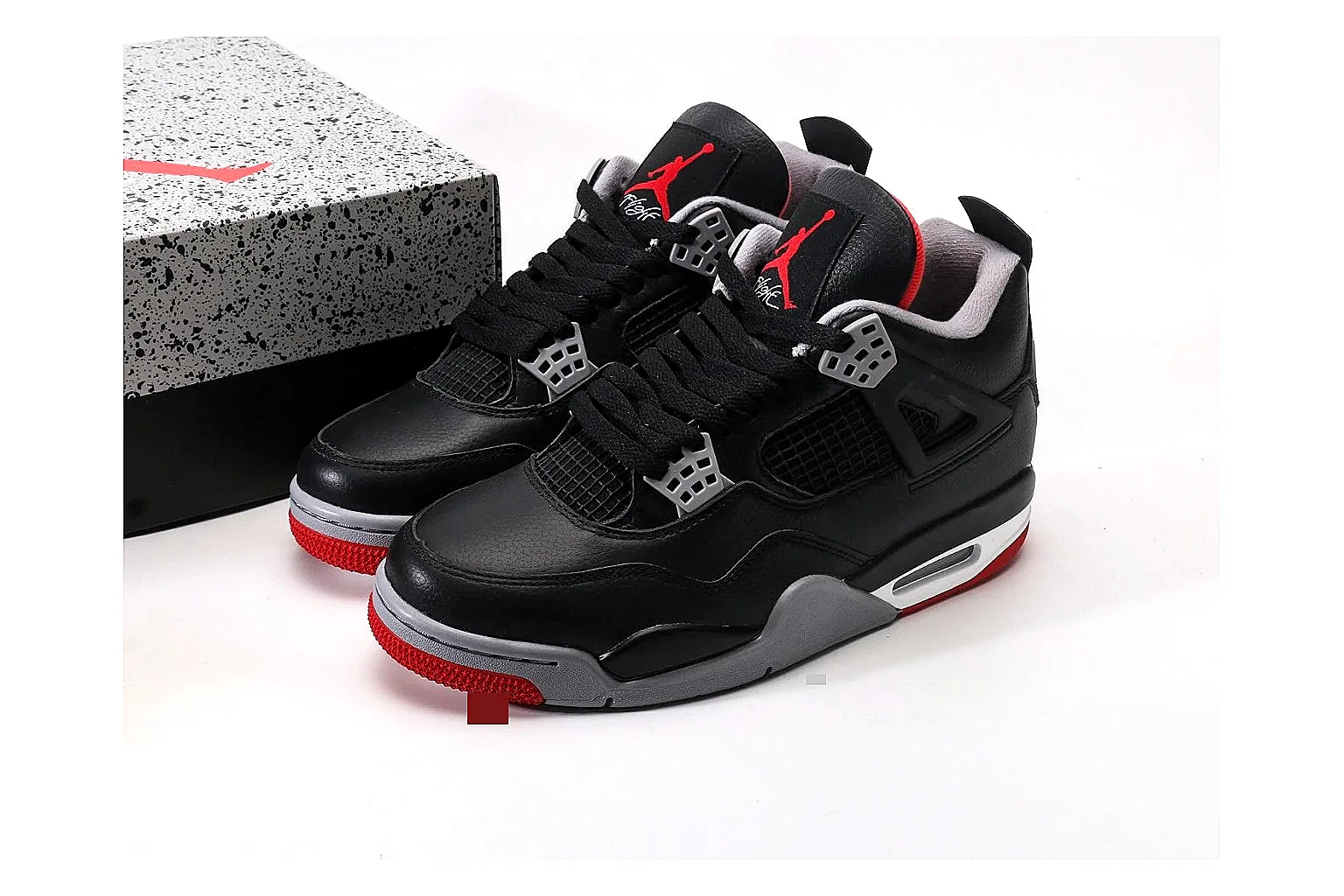 kakoscout.com Nike Air Jordan 4 Black Red comparison signal card six-photo gallery thumbnail 2
