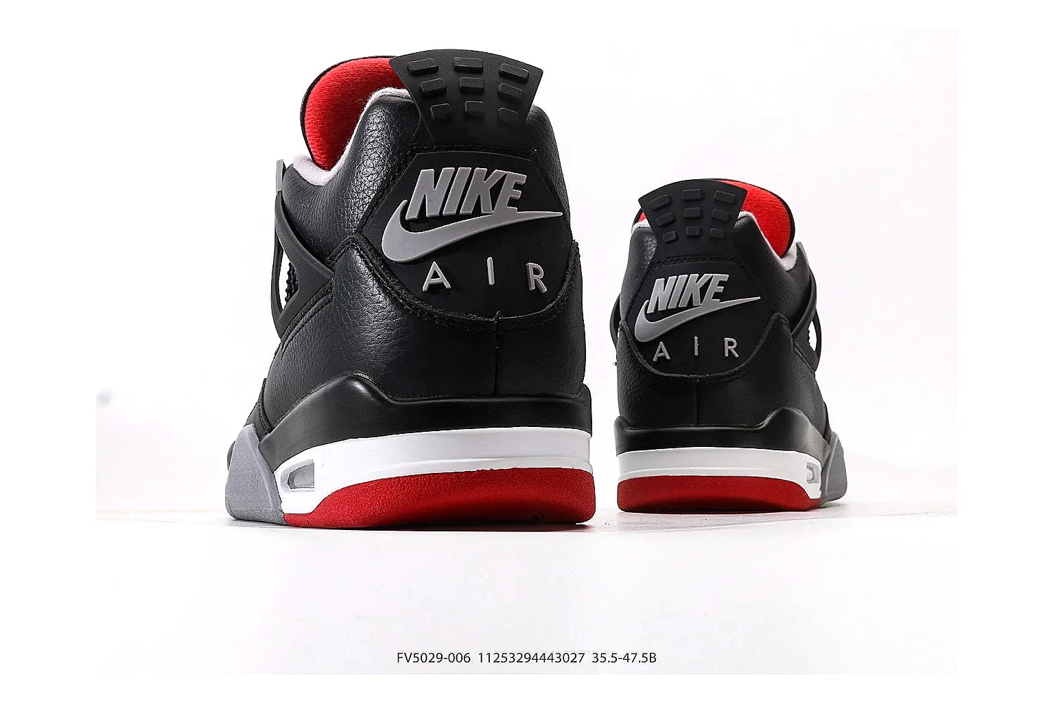 kakoscout.com Nike Air Jordan 4 Black Red comparison signal card six-photo gallery thumbnail 6