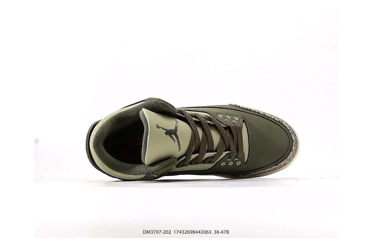 kakoscout.com Nike Air Jordan 4 Olive Gum comparison signal card six-photo gallery thumbnail 4