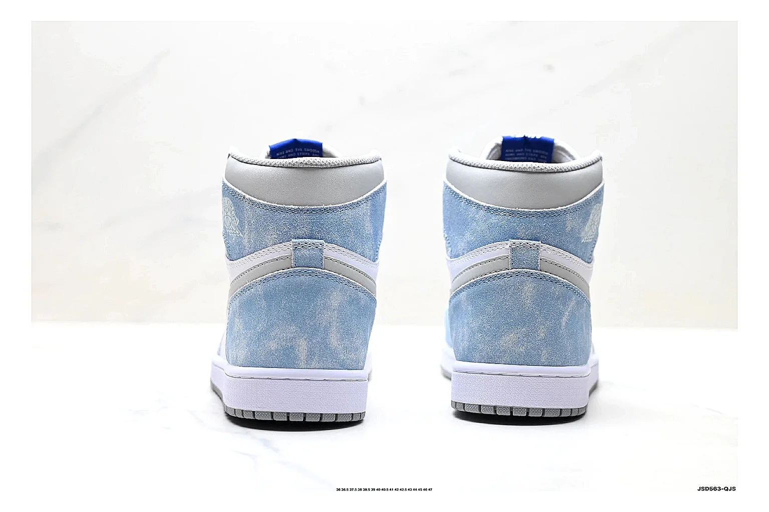 kakoscout.com Nike Air Jordan Blue White comparison signal card six-photo gallery thumbnail 5