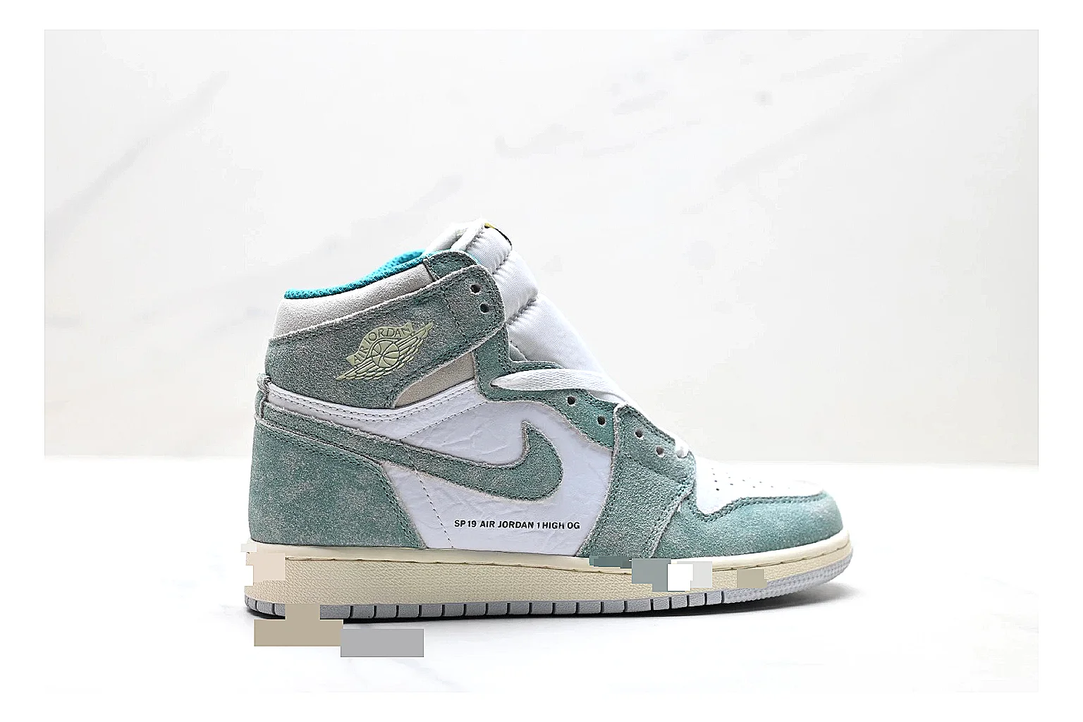 kakoscout.com Nike Air Jordan Green Gray comparison signal card six-photo gallery thumbnail 2