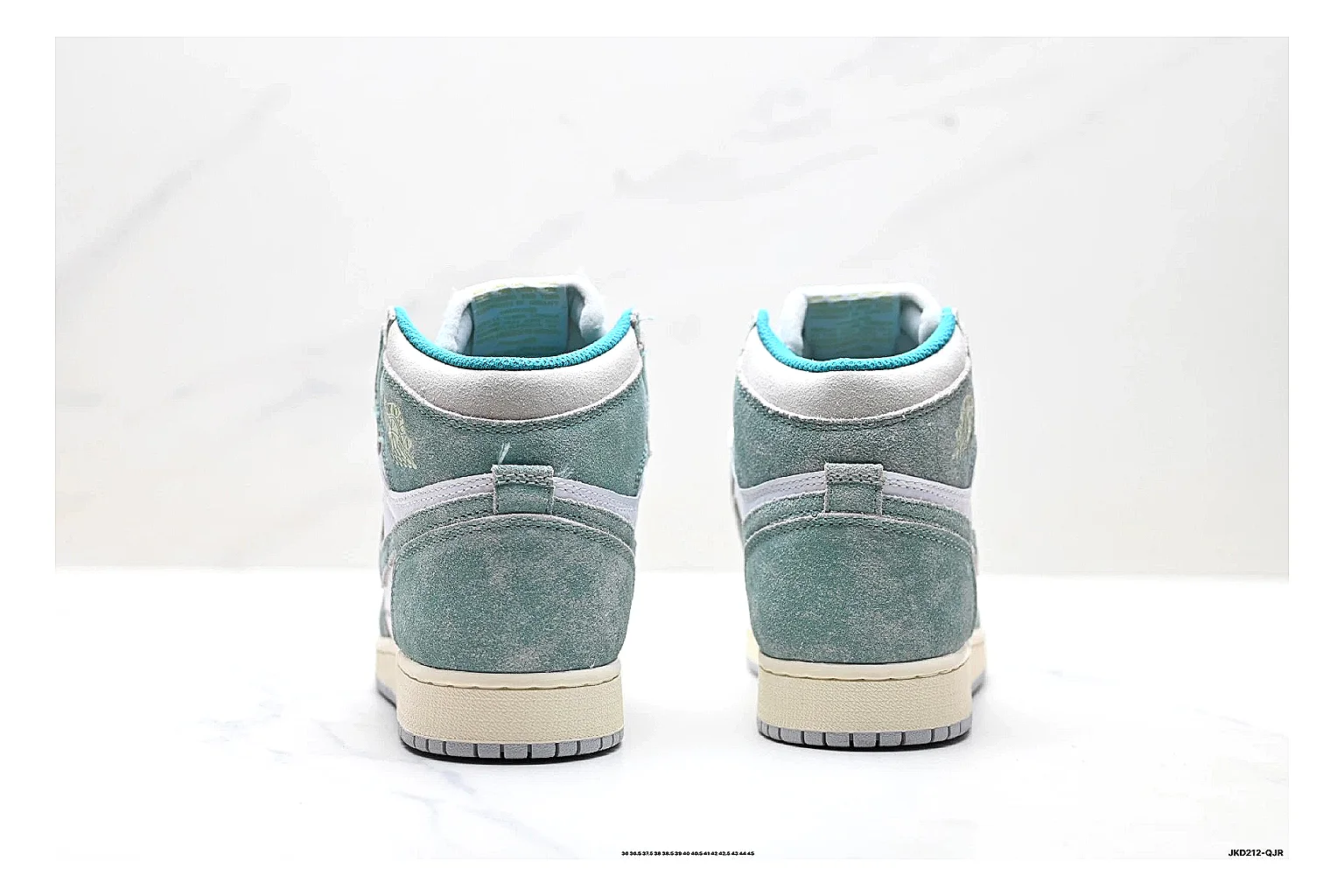 kakoscout.com Nike Air Jordan Green Gray comparison signal card six-photo gallery thumbnail 5