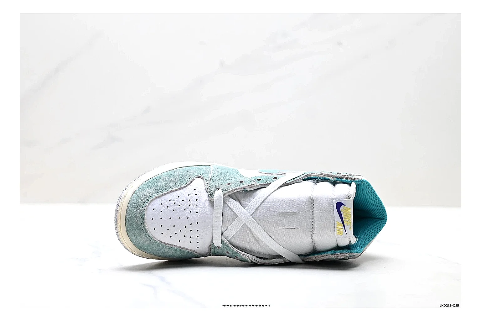 kakoscout.com Nike Air Jordan Green Gray comparison signal card six-photo gallery thumbnail 6