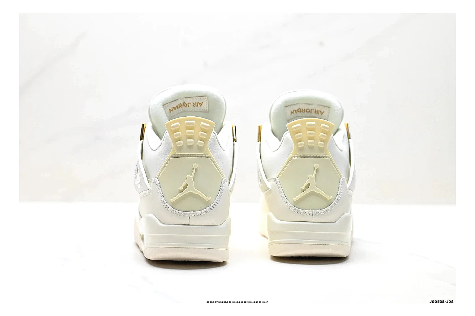 kakoscout.com Nike Air Jordan White Gold comparison signal card six-photo gallery thumbnail 5