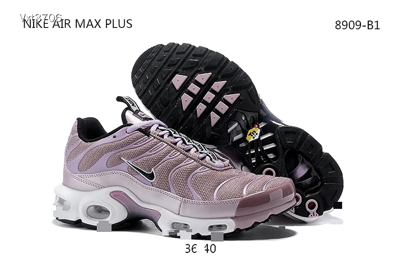 Nike Air Max Plus style Purple Black 6276 comparison signal note six-photo gallery thumbnail 2