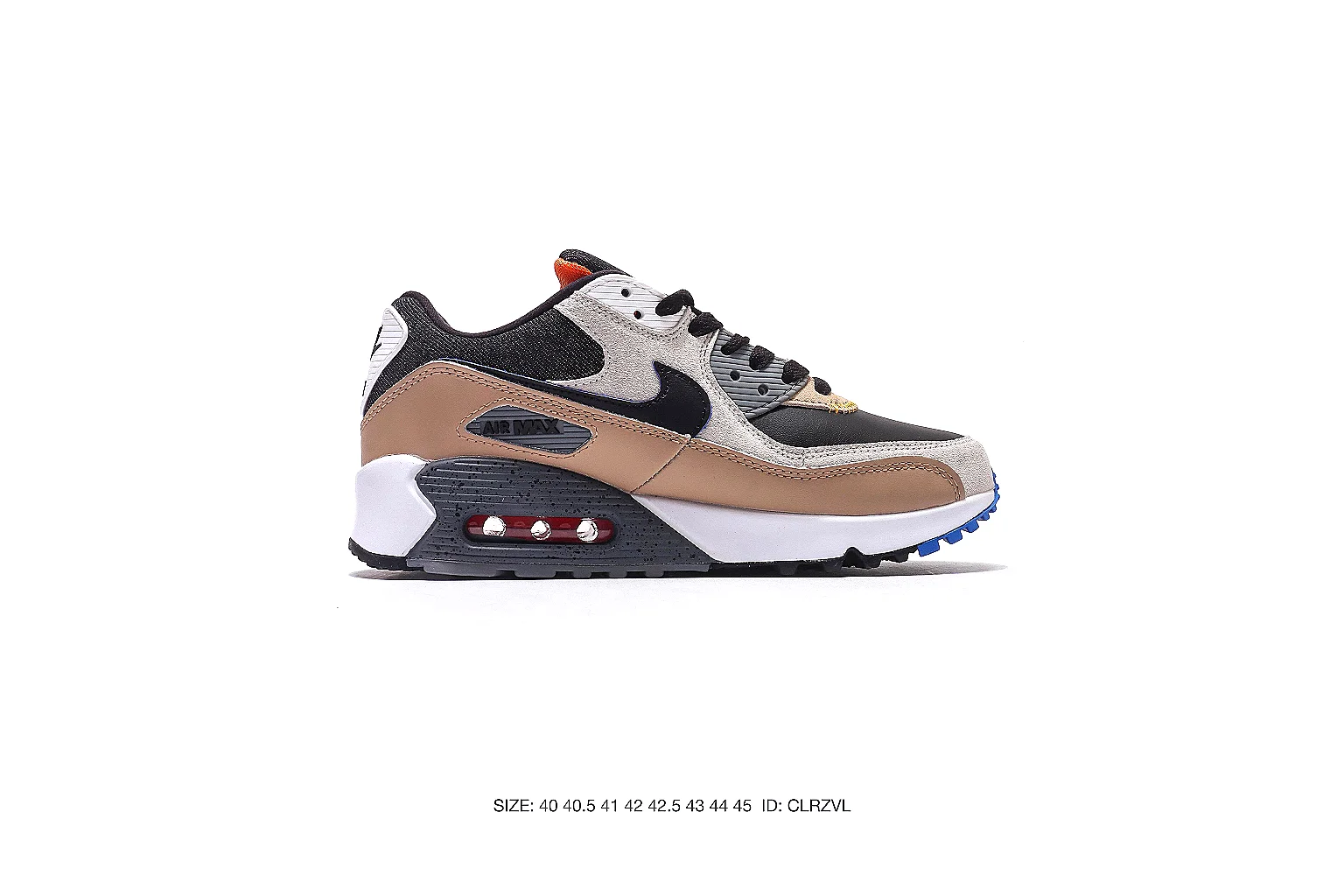 Nike Air Max 90 Brown Beige Sneaker 5191 comparison gallery with QC evidence