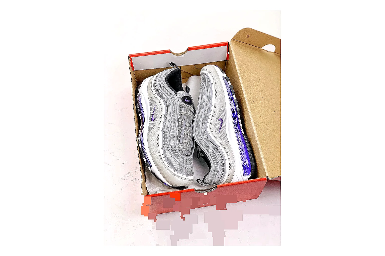 kakoscout.com Nike Air Max 97 Gray Purple comparison signal card six-photo gallery thumbnail 2