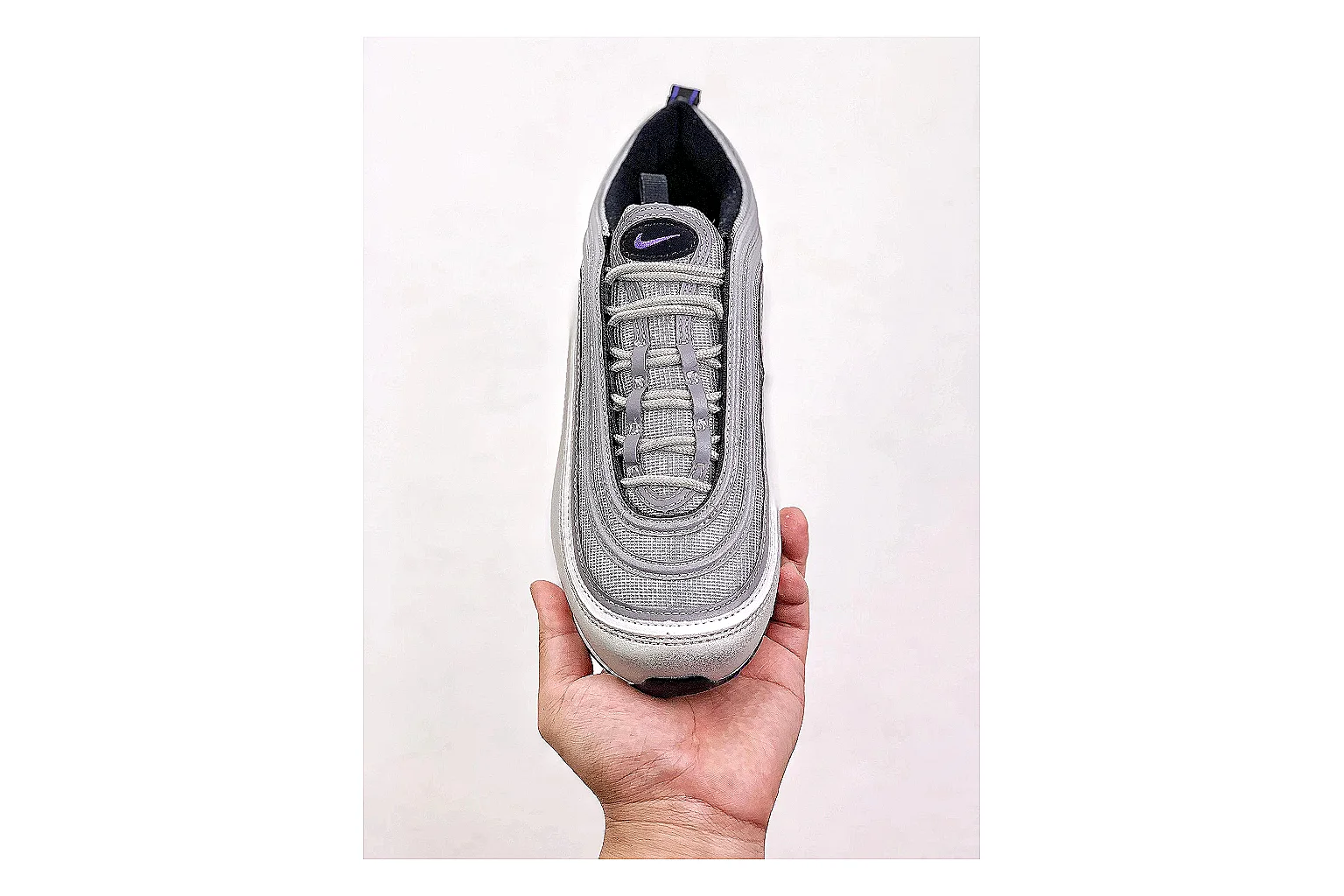 kakoscout.com Nike Air Max 97 Gray Purple comparison signal card six-photo gallery thumbnail 3