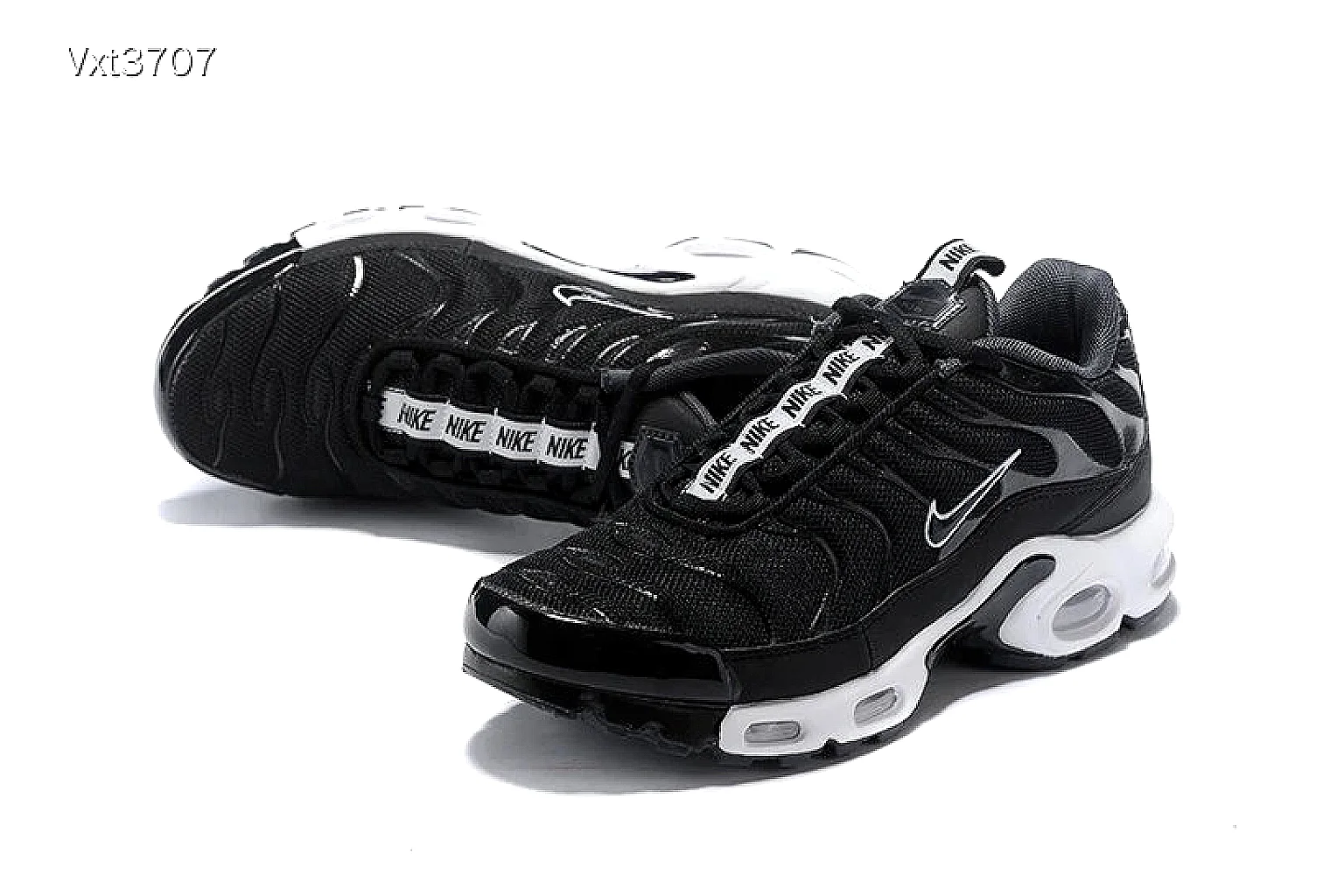 Nike Air Max Plus style Black White 5680 comparison signal note six-photo gallery thumbnail 3