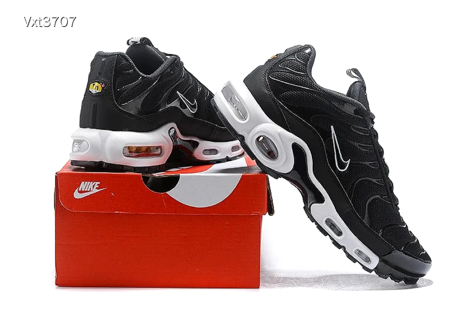 Nike Air Max Plus style Black White 5680 comparison signal note six-photo gallery thumbnail 5