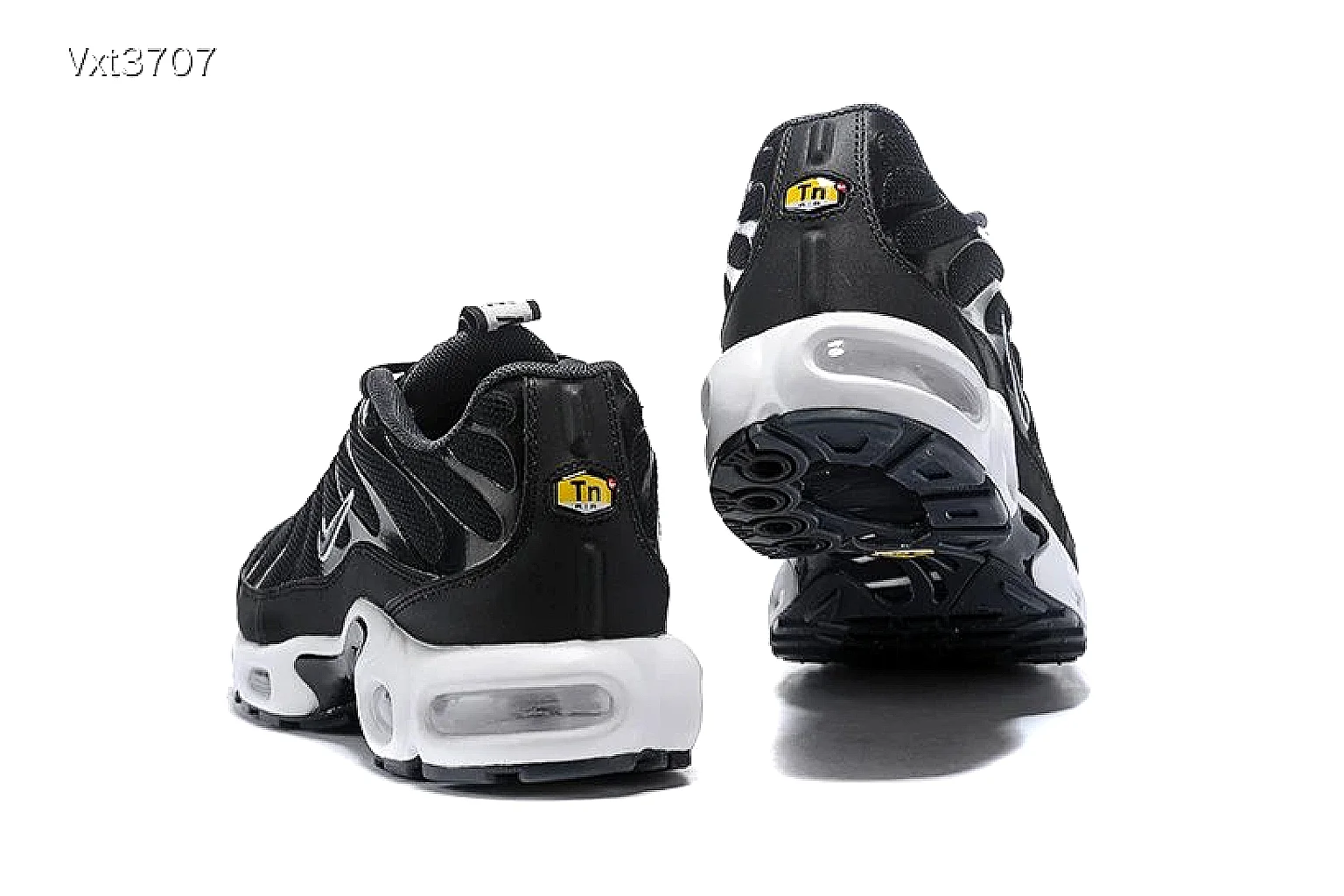 Nike Air Max Plus style Black White 5680 comparison signal note six-photo gallery thumbnail 6