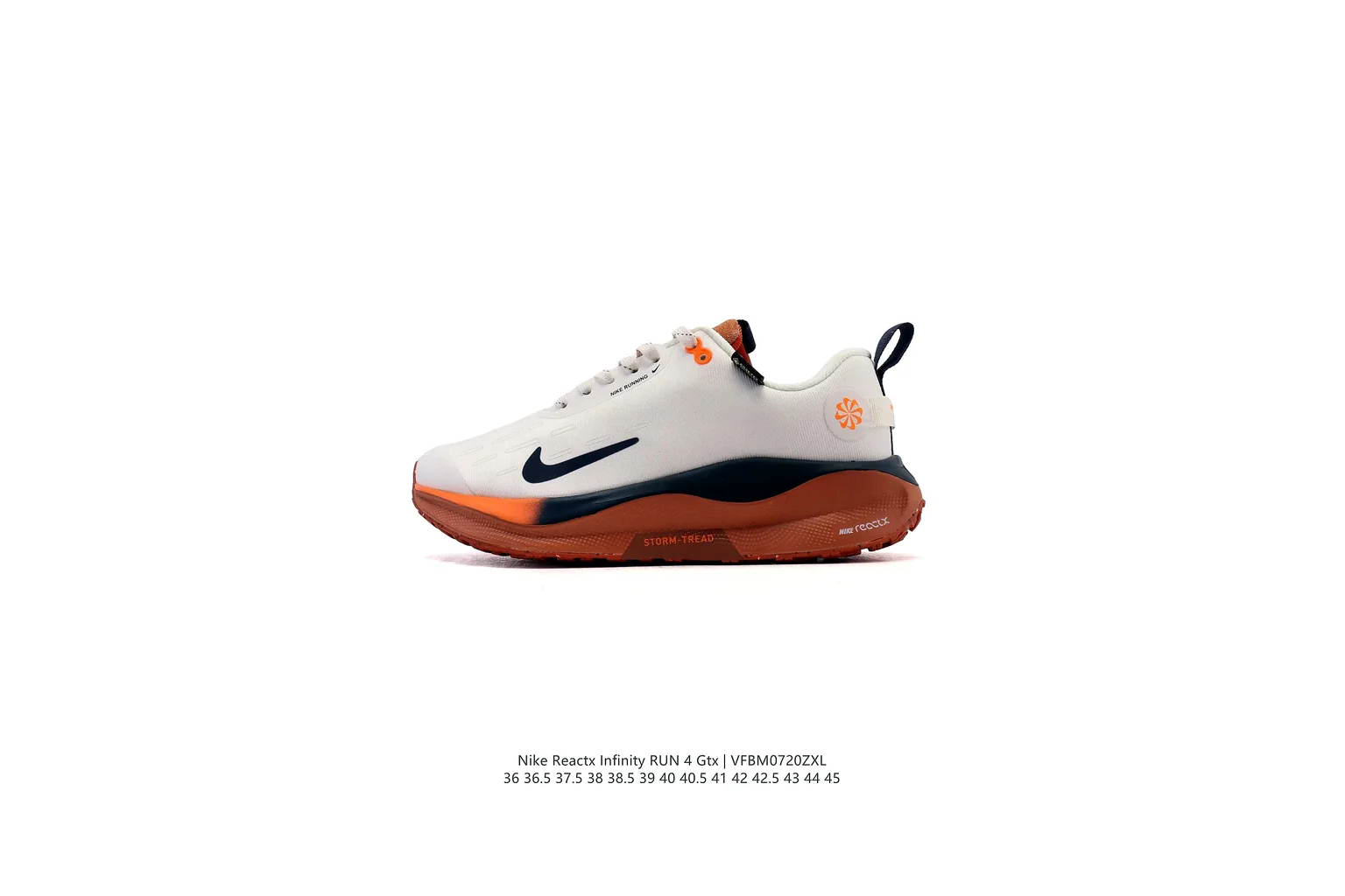 Nike Air Max White Orange air cushion runner six photo view