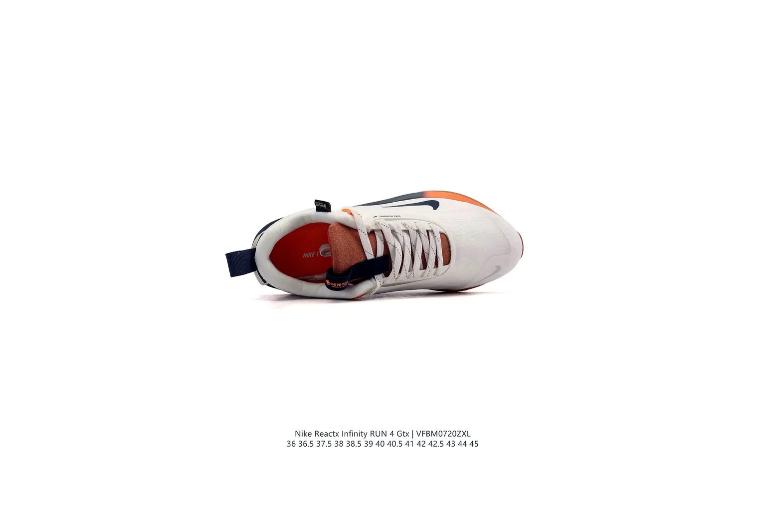 Nike Air Max White Orange air cushion runner six photo view