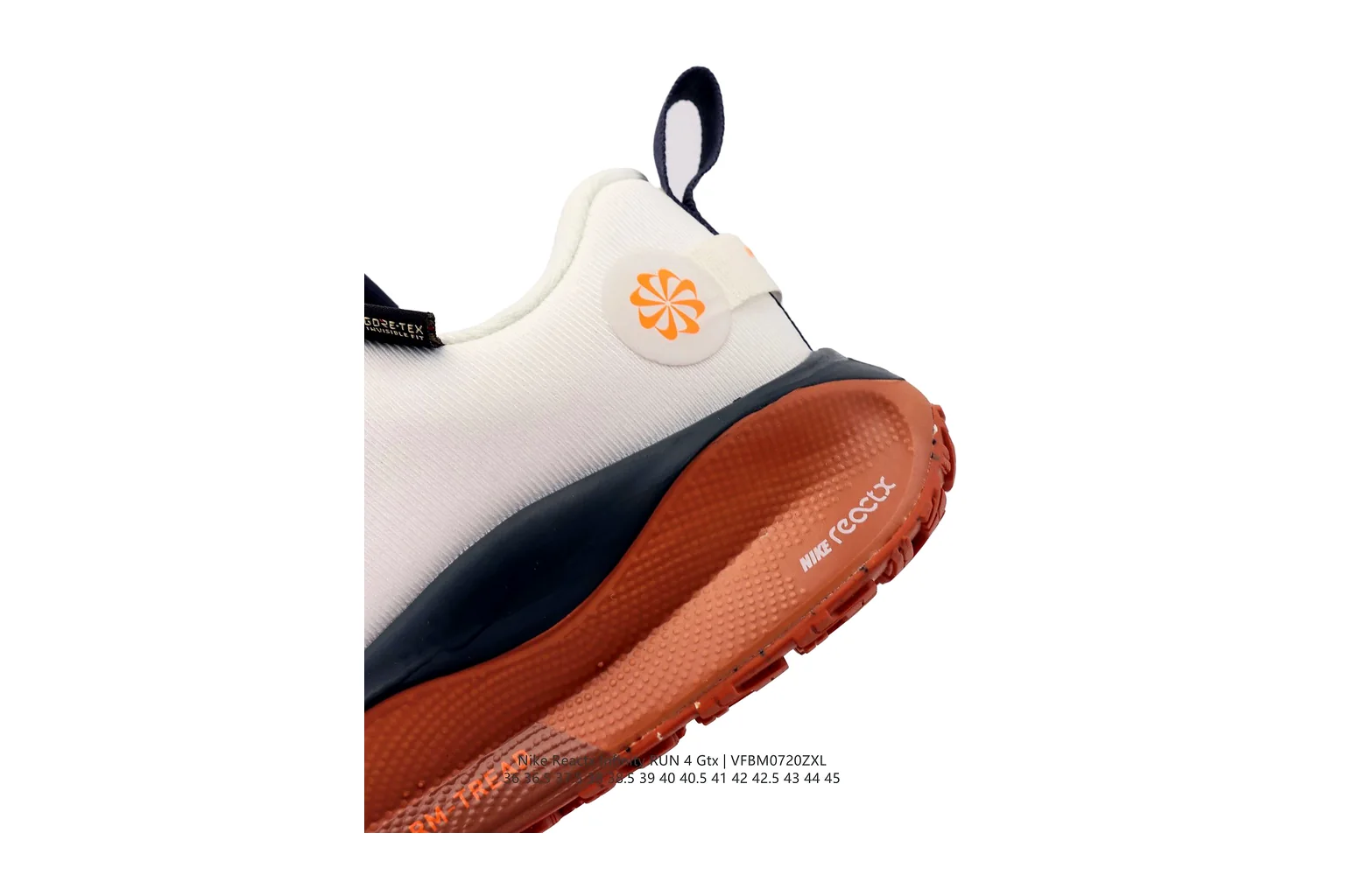 Nike Air Max White Orange air cushion runner six photo view thumbnail 5