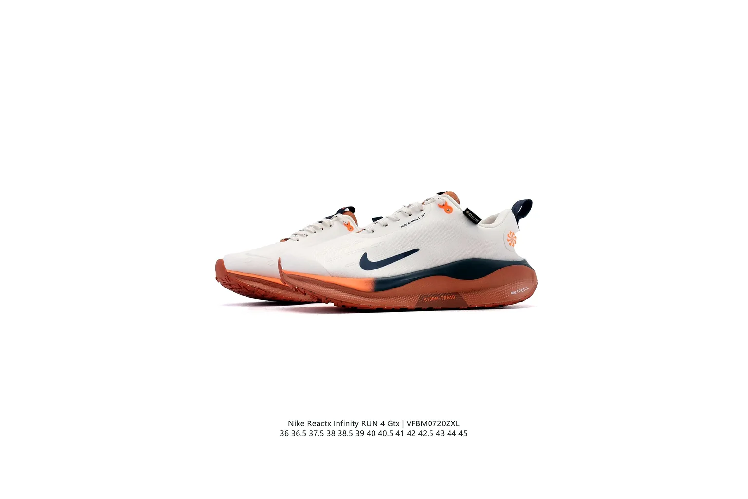Nike Air Max White Orange air cushion runner six photo view thumbnail 6