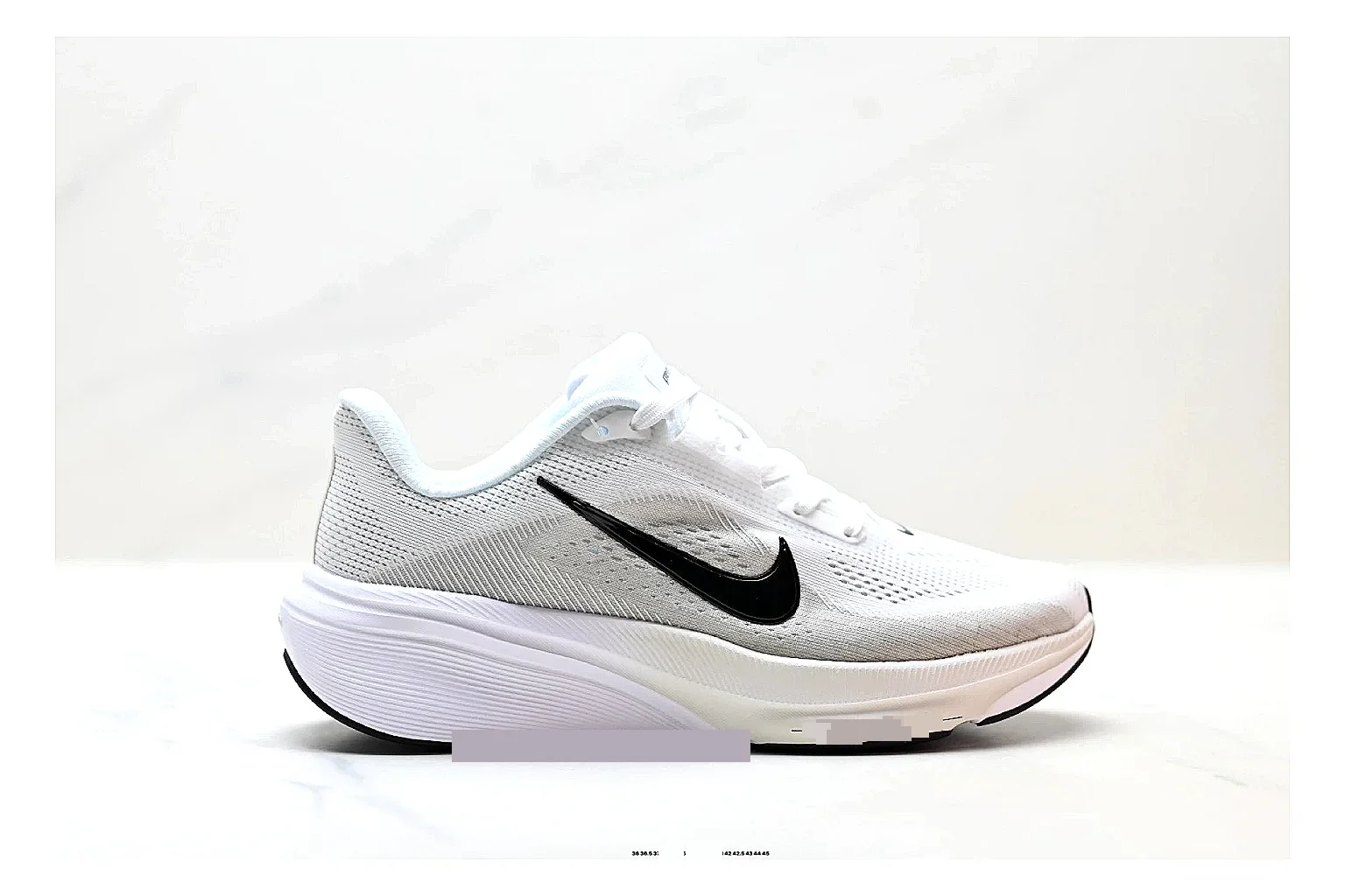 Nike Air Zoom Pegasus White Pink Sneakers comparison signal photo with white pink running sneakers with mesh texture, side-profile shape, upper panel lines, and outsole detail