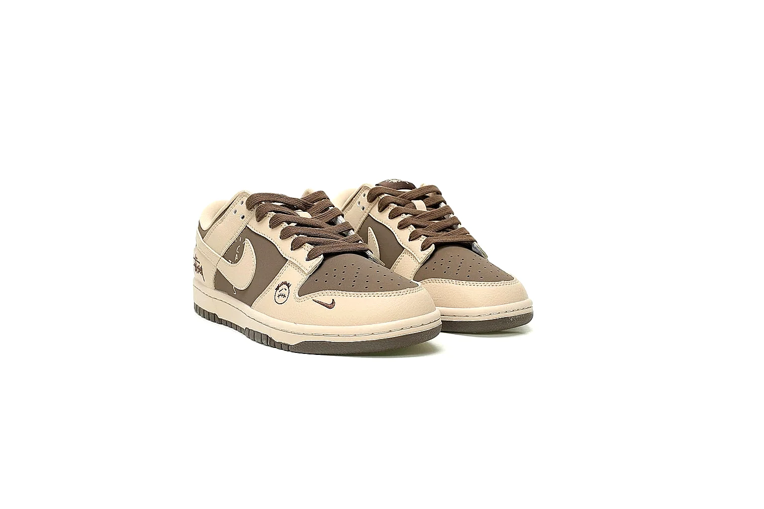 Kako Scout comparison images for Nike Beige Brown Low Court Sneaker thumbnail 4