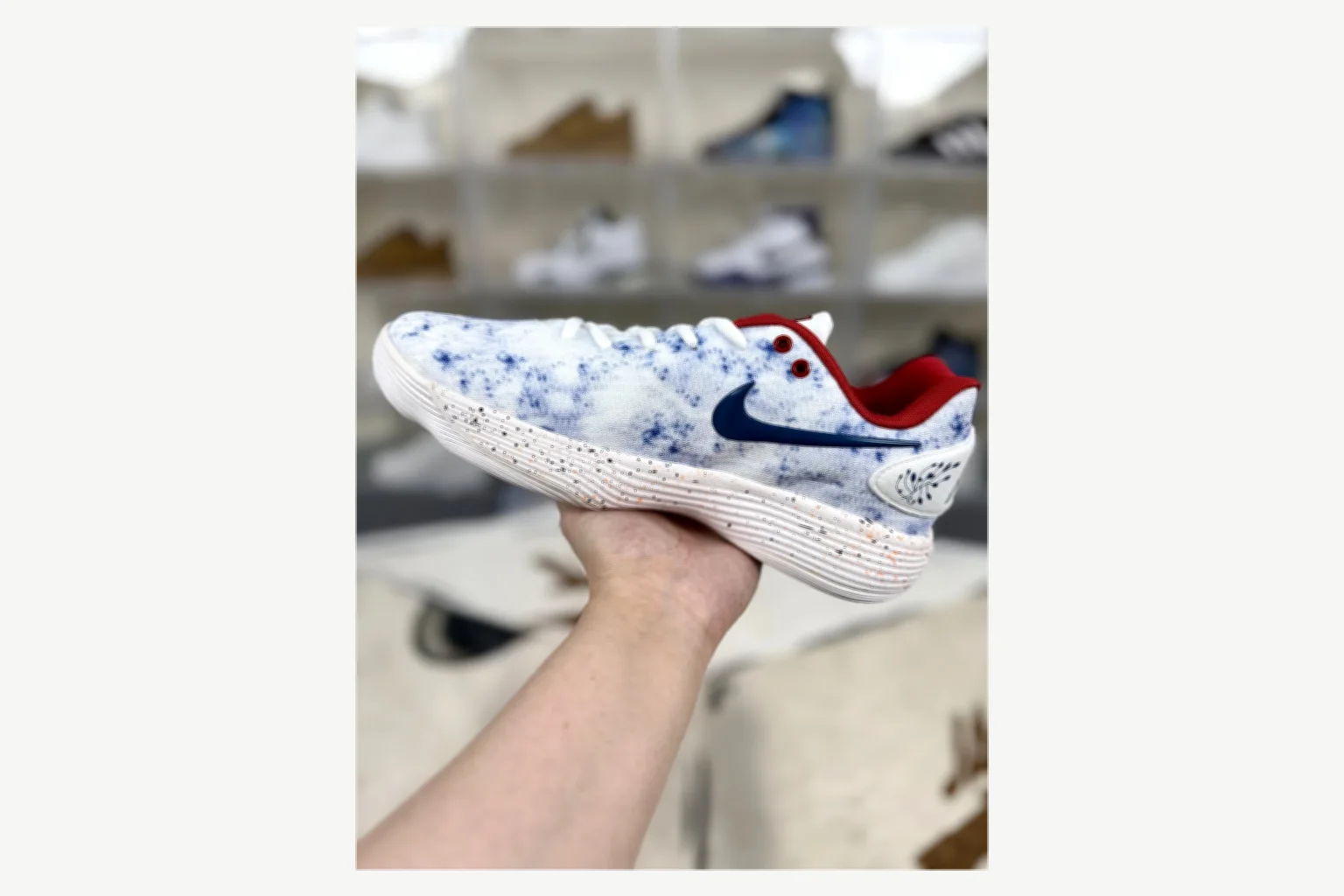 Nike White Blue Speckle Low Top comparison proof image SKU 1194923813 thumbnail 2