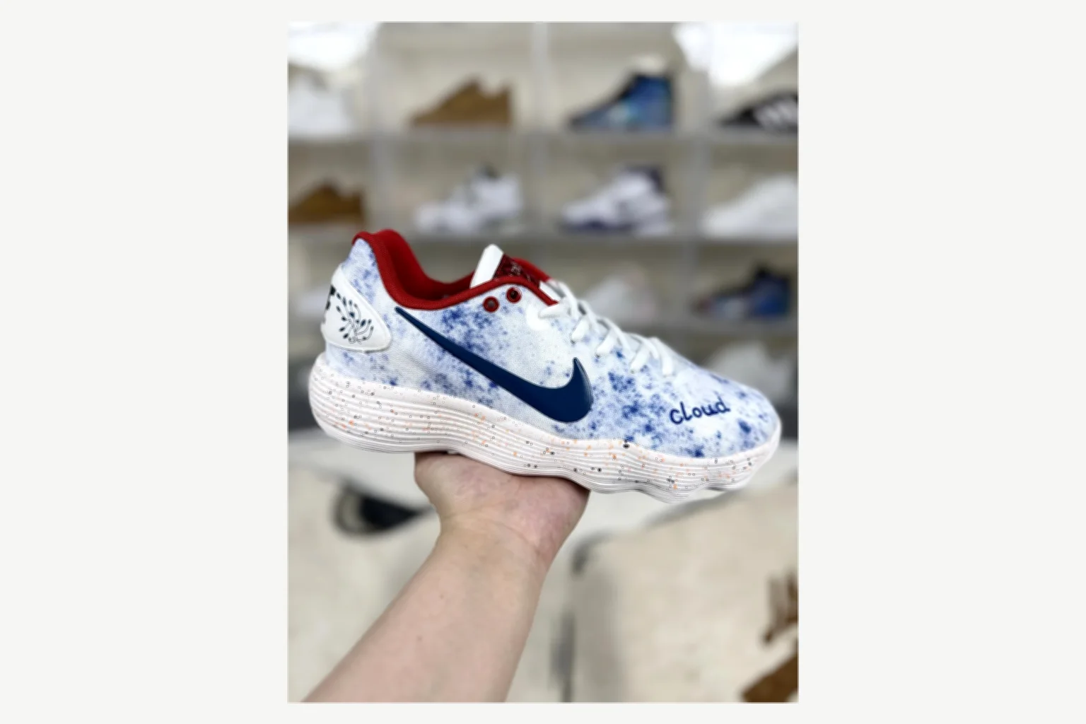 Nike White Blue Speckle Low Top comparison proof image SKU 1194923813 thumbnail 6