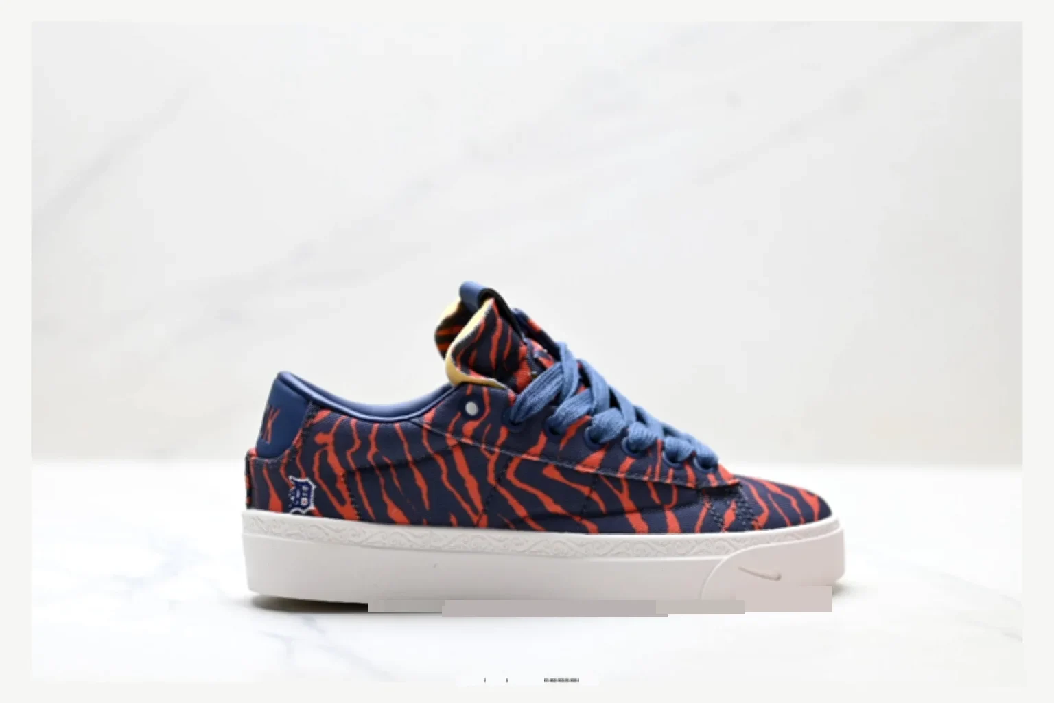 Nike Book Blazer Navy Red Pattern Low Top comparison proof image SKU 1182167492