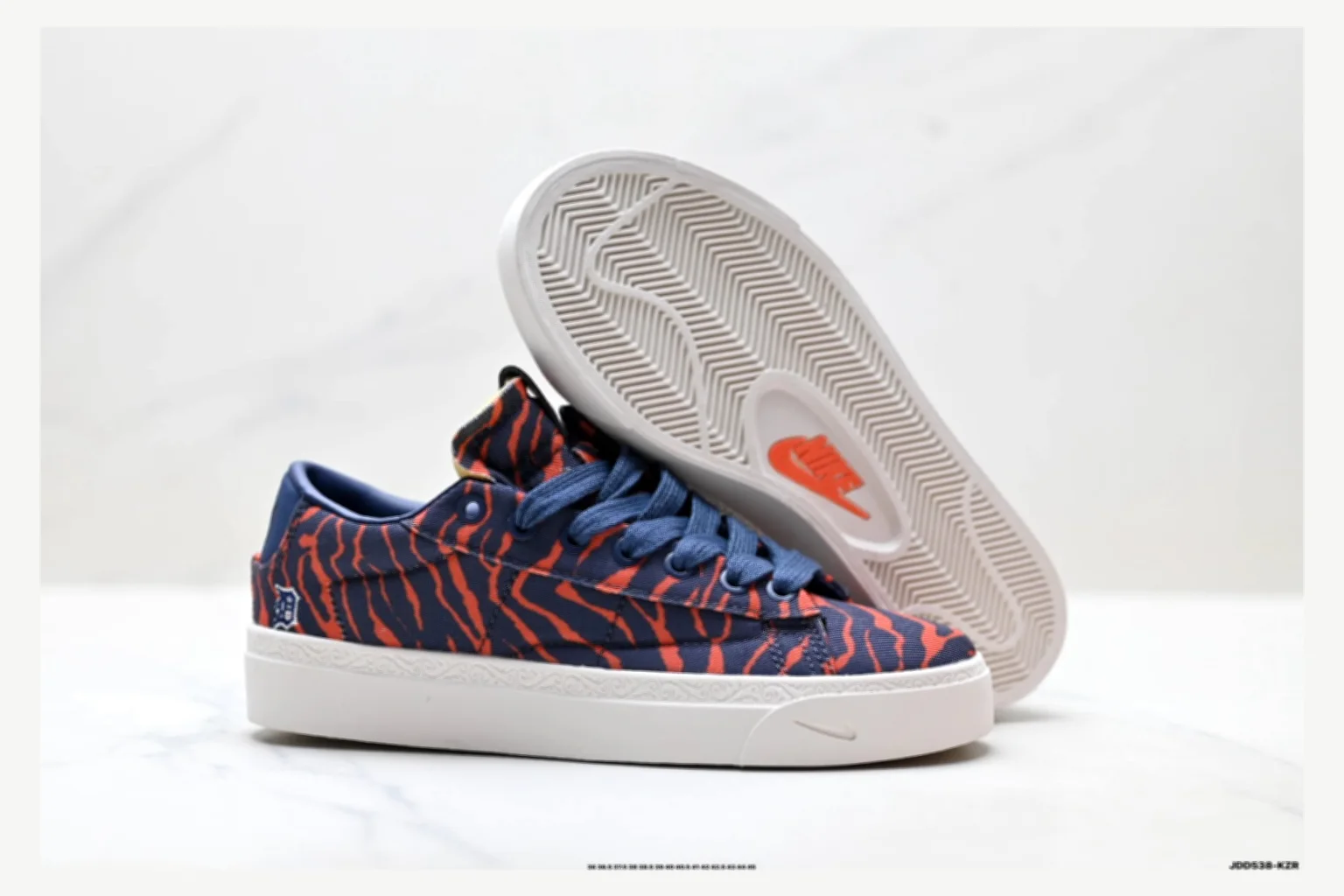 Nike Book Blazer Navy Red Pattern Low Top comparison proof image SKU 1182167492 thumbnail 4