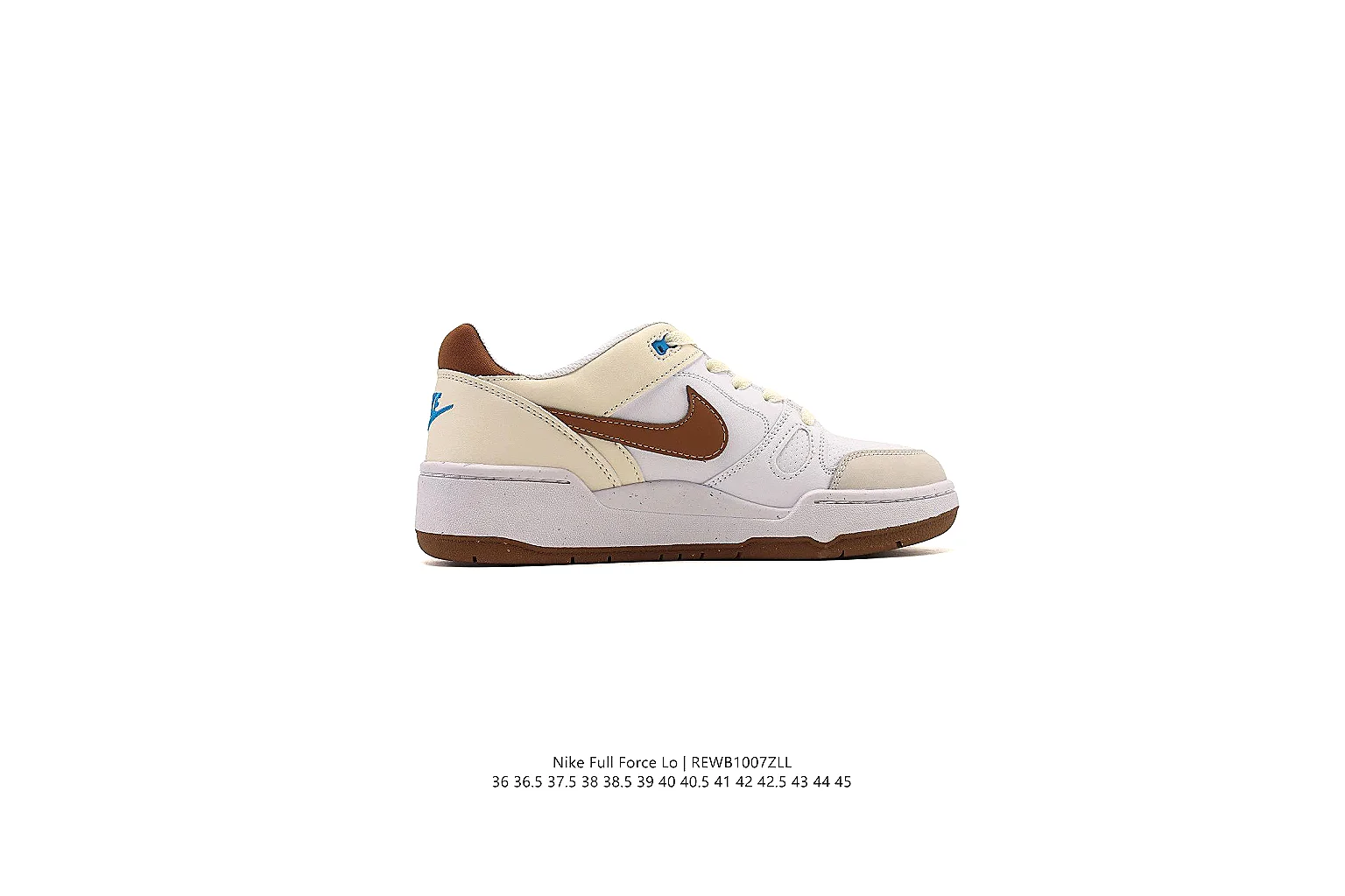 kakoscout.com Nike White Brown Court Low 0376 White Brown low-top product image thumbnail 2