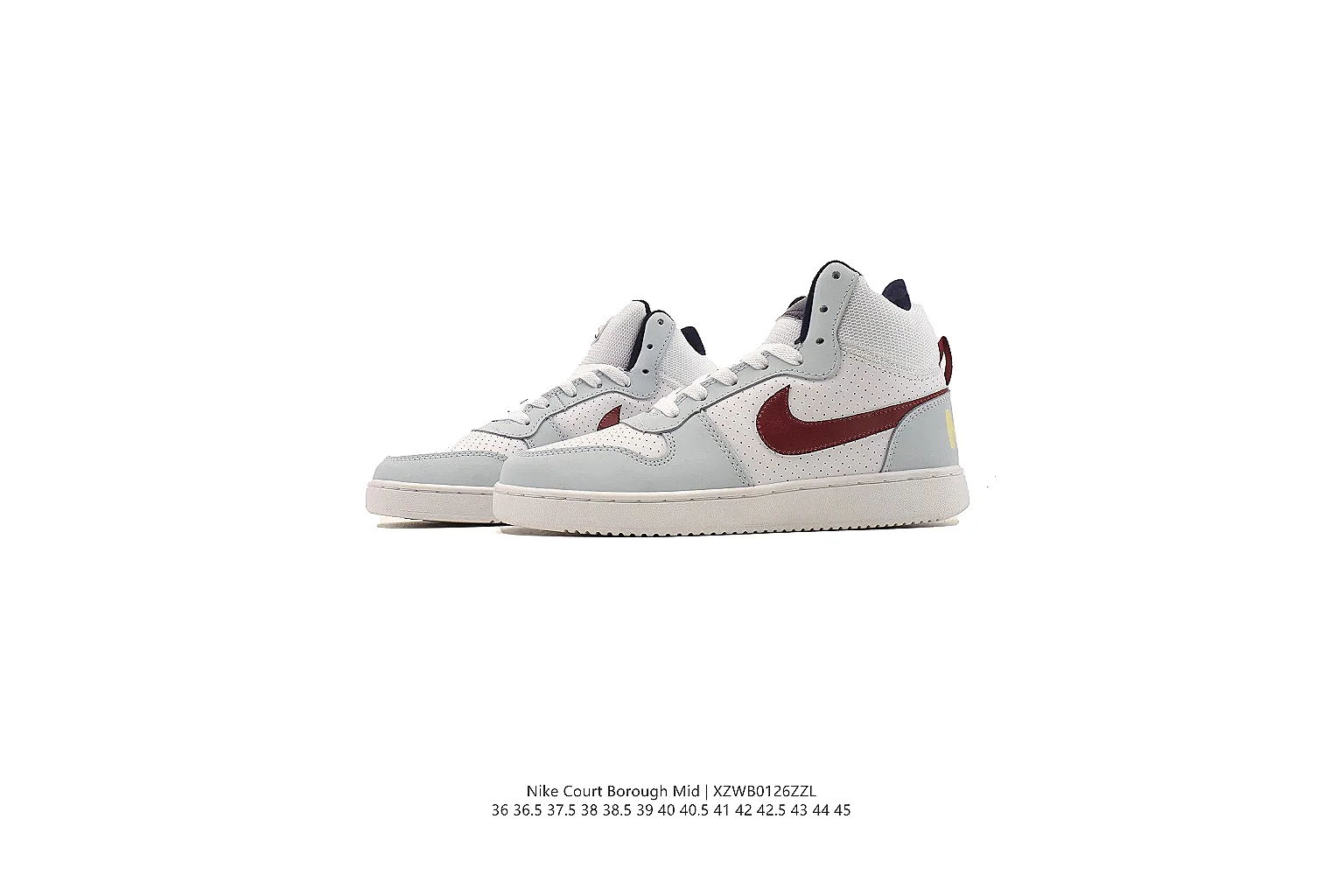 kakoscout.com Nike White Burgundy Court Low 0408 White Burgundy low-top product image thumbnail 6