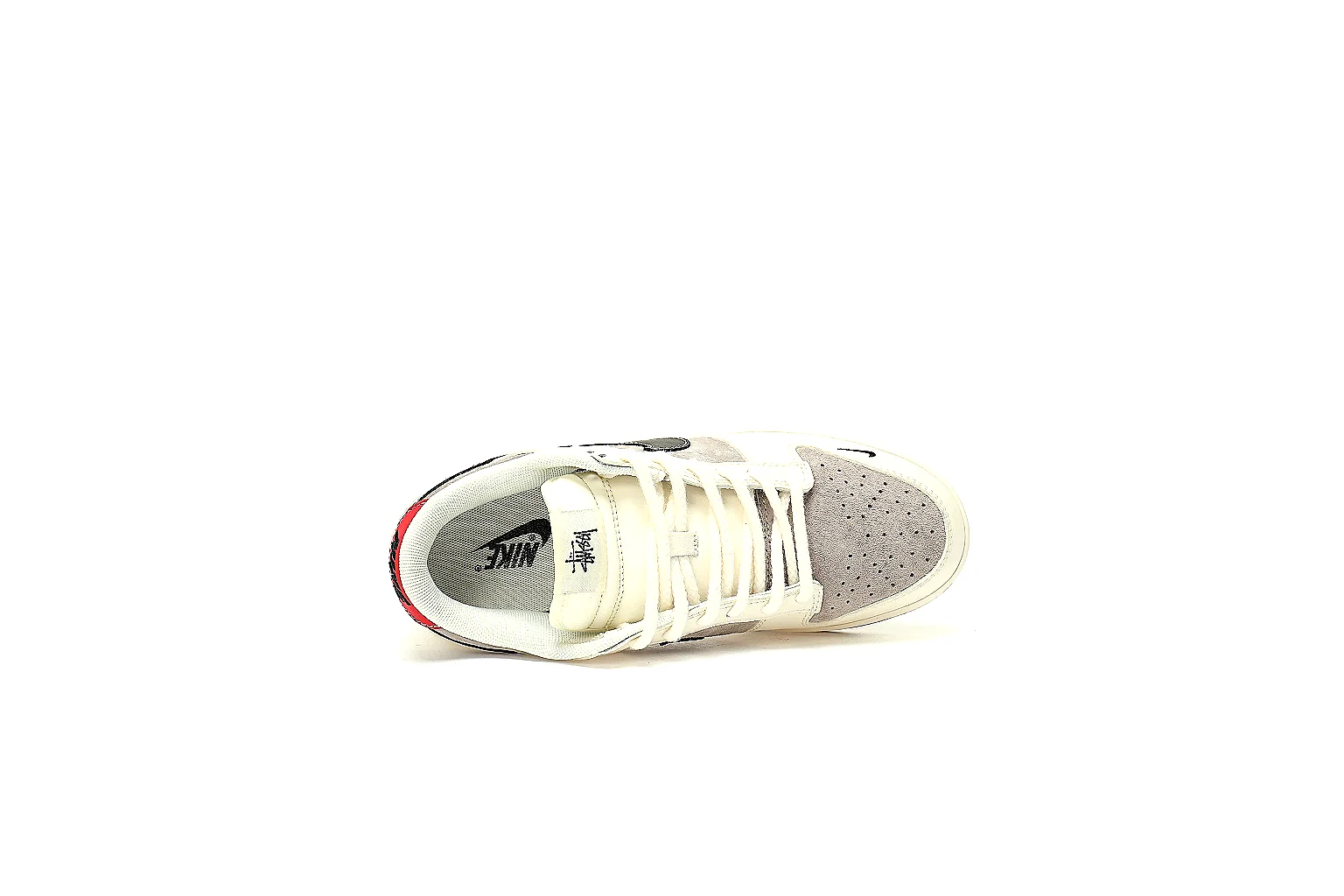 Kako Scout comparison images for Nike Cream Black Low Court Sneaker thumbnail 3
