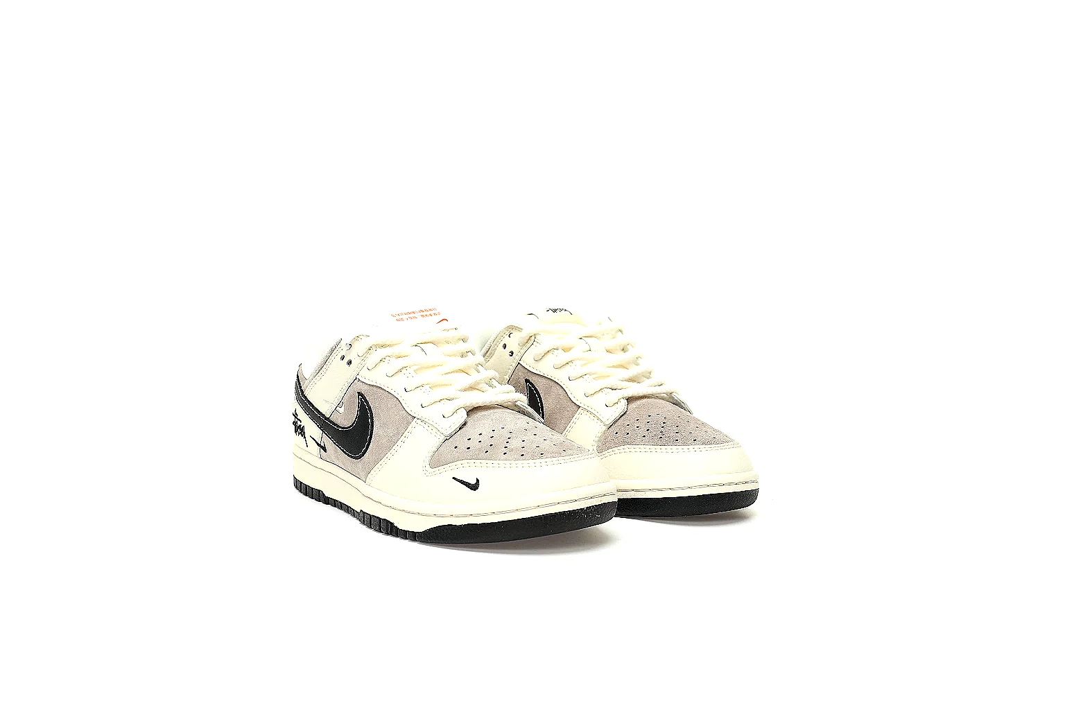 Kako Scout comparison images for Nike Cream Black Low Court Sneaker thumbnail 5