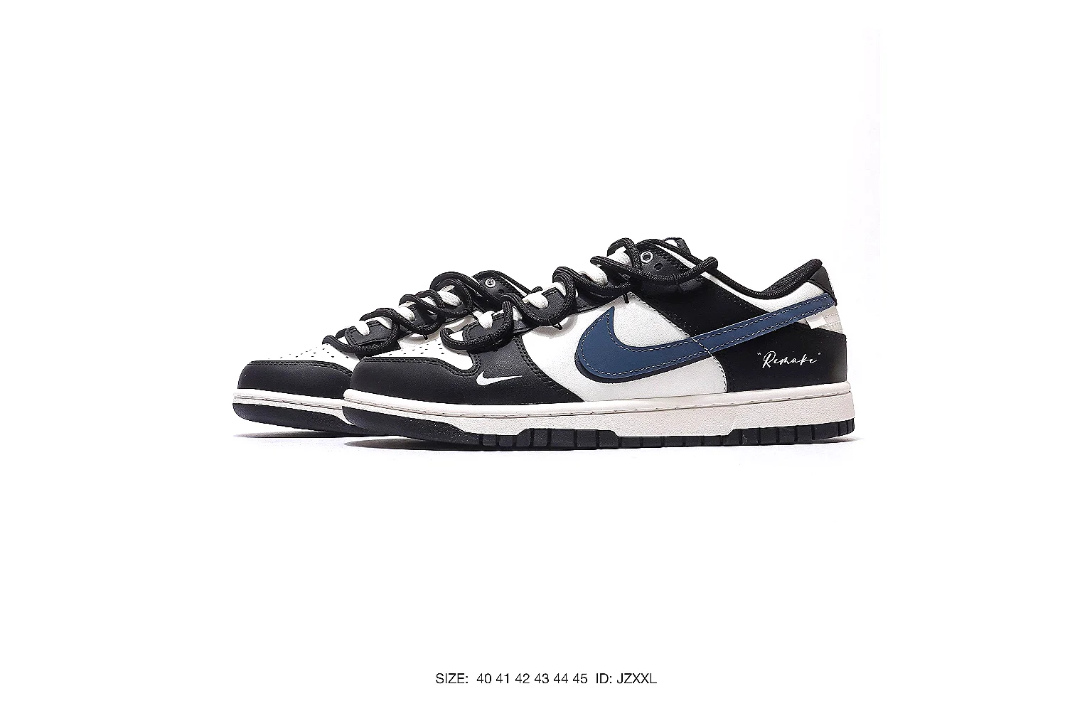 Nike Dunk Low Black White 2260 comparison signal note six-photo gallery thumbnail 6