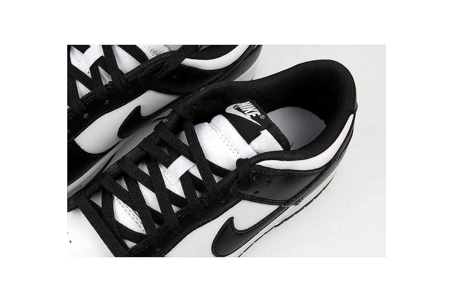 kakoscout.com Nike Dunk Low Black White comparison signal card six-photo gallery thumbnail 5
