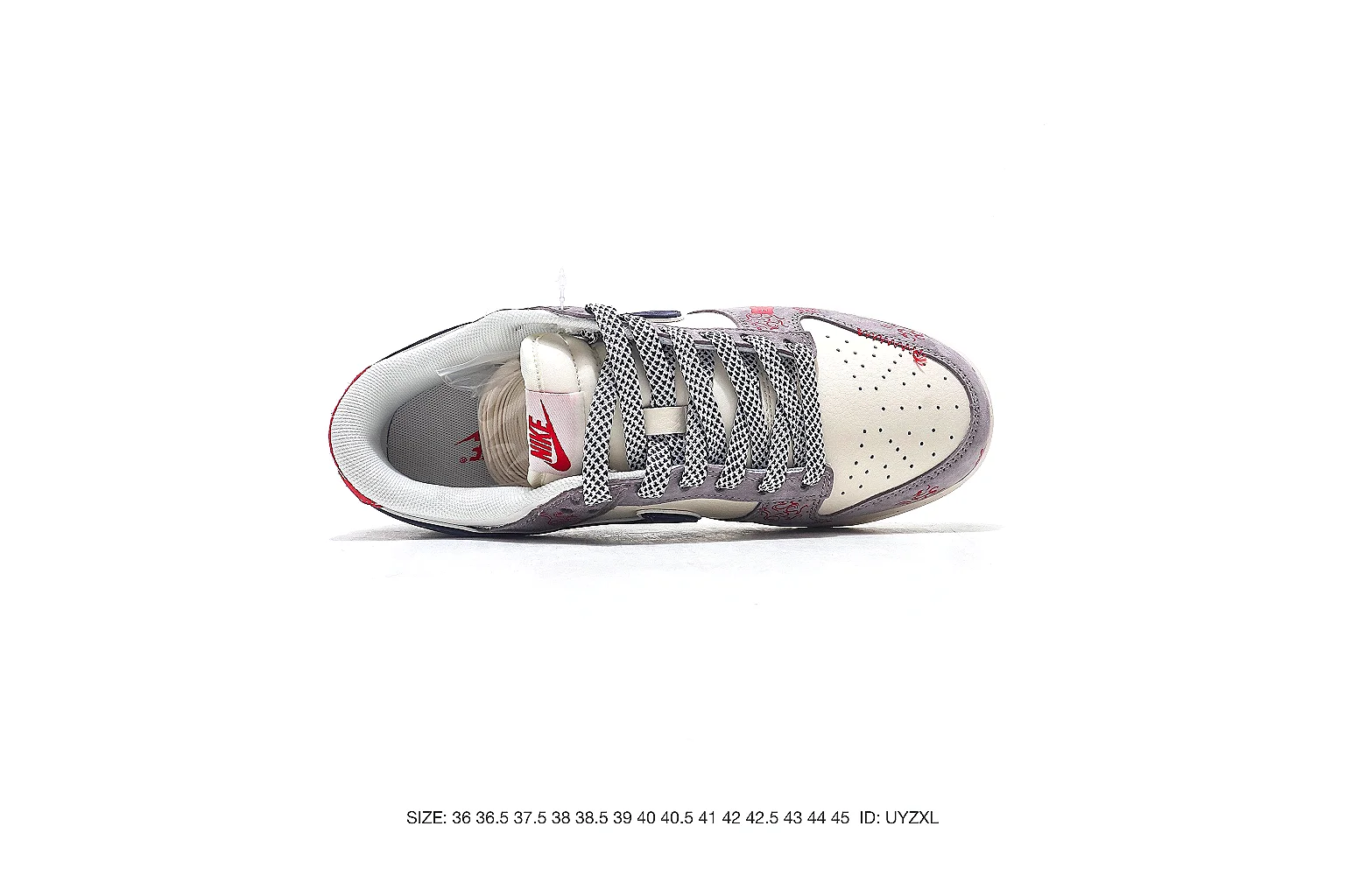 Nike Dunk Low Gray Brown Red 5767 comparison signal six-photo gallery thumbnail 3