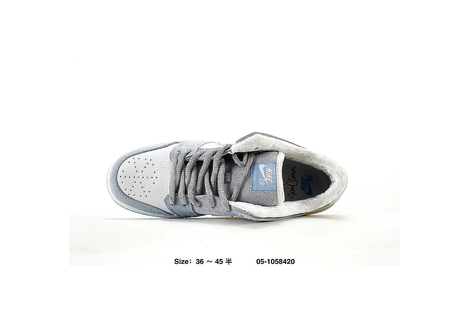 Nike Dunk Low Gray Gold Teal Sneaker 4627 comparison gallery with QC evidence thumbnail 3