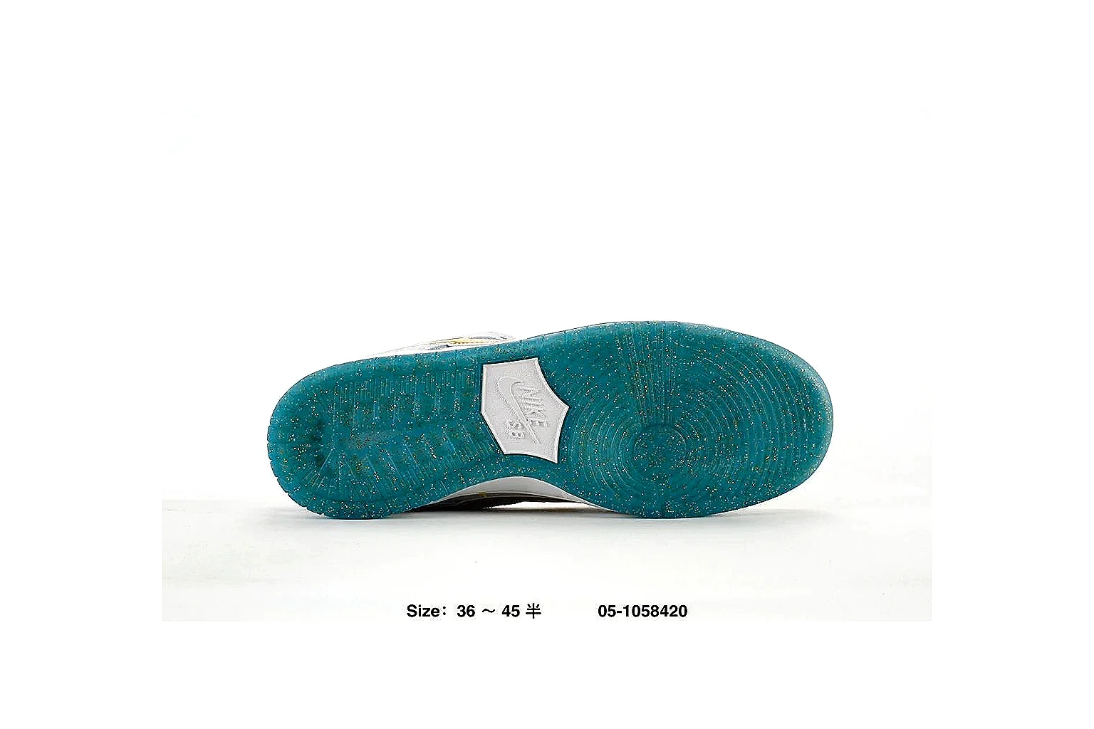 Nike Dunk Low Gray Gold Teal Sneaker 4627 comparison gallery with QC evidence thumbnail 5