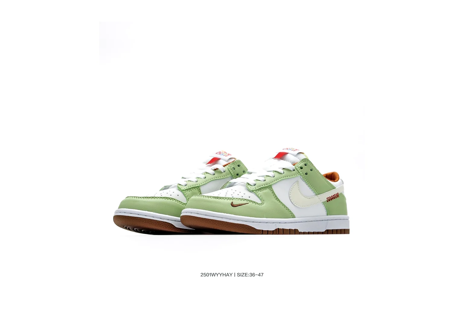 Nike Dunk Low Green White court low top six photo view thumbnail 3