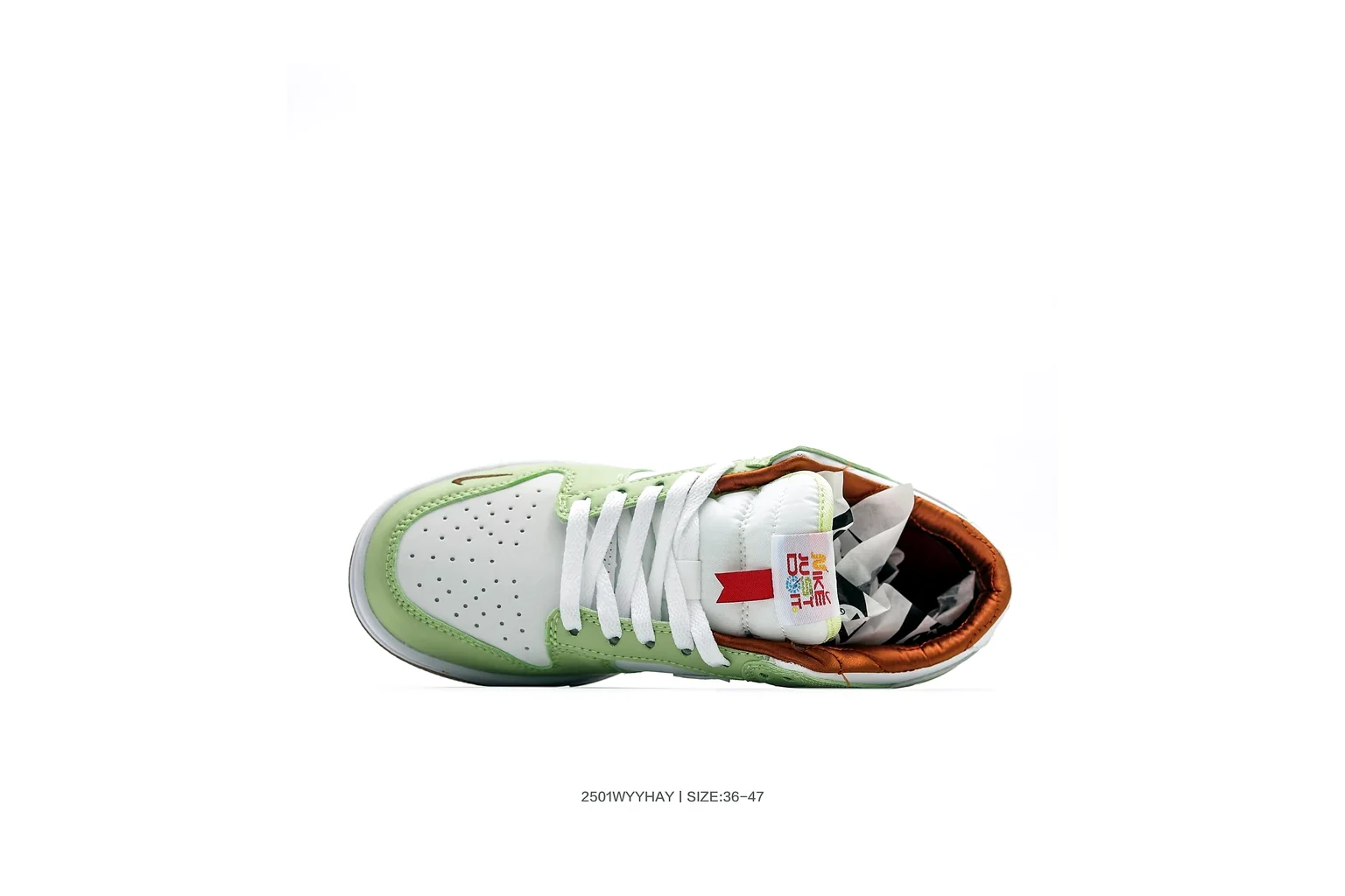 Nike Dunk Low Green White court low top six photo view thumbnail 4