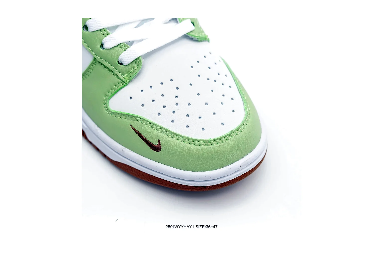 Nike Dunk Low Green White court low top six photo view thumbnail 5