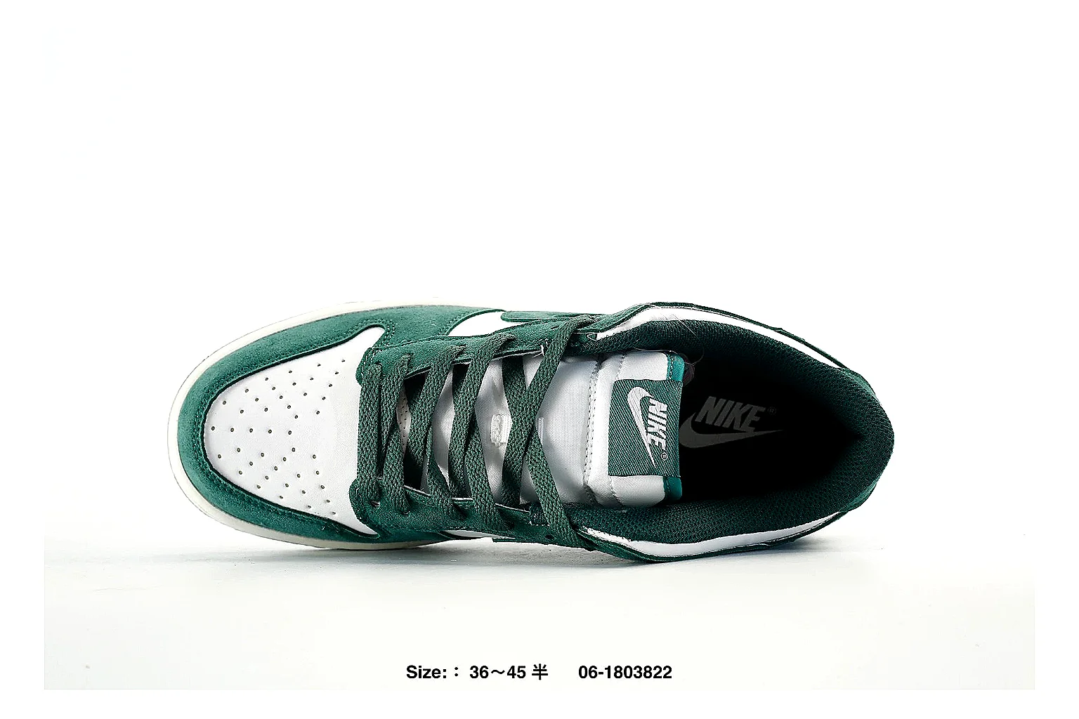 Nike Dunk Low Green White Sneaker 9579 comparison gallery with QC evidence thumbnail 3