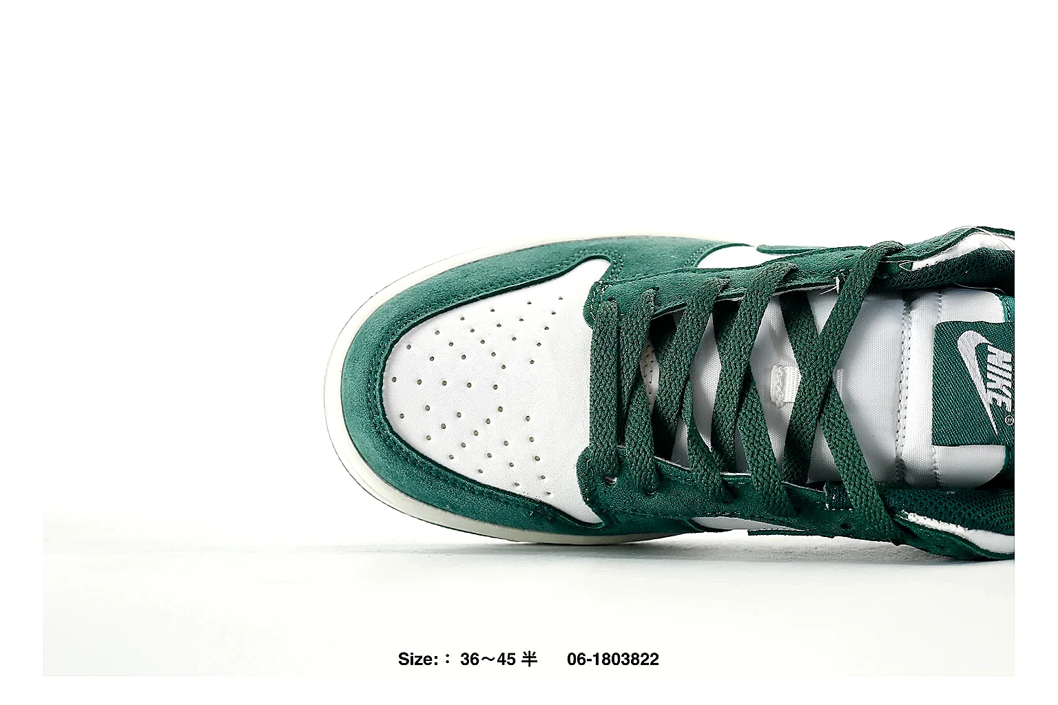 Nike Dunk Low Green White Sneaker 9579 comparison gallery with QC evidence thumbnail 4