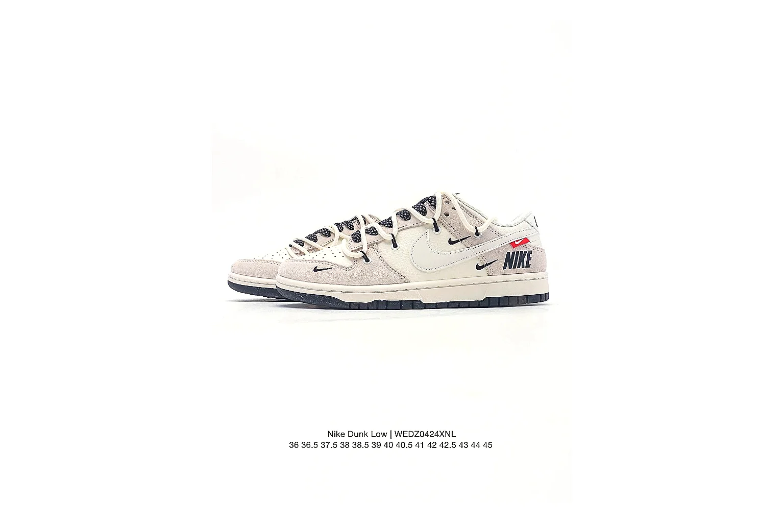 Nike Dunk Low Sail Black Speckle Sneaker 3053 comparison gallery with QC evidence thumbnail 6
