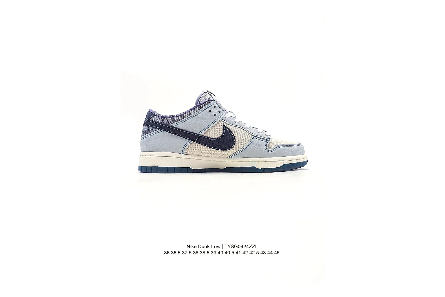 Nike Dunk Low White Navy Sneaker 3064 comparison gallery with QC evidence