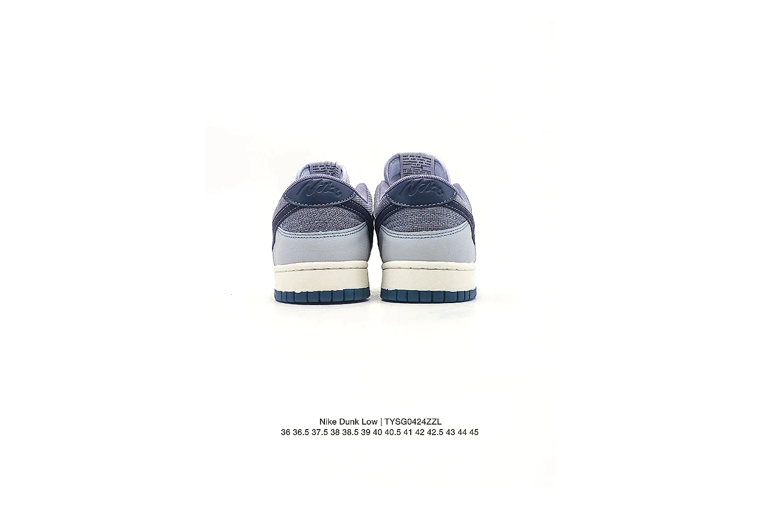 Nike Dunk Low White Navy Sneaker 3064 comparison gallery with QC evidence thumbnail 4