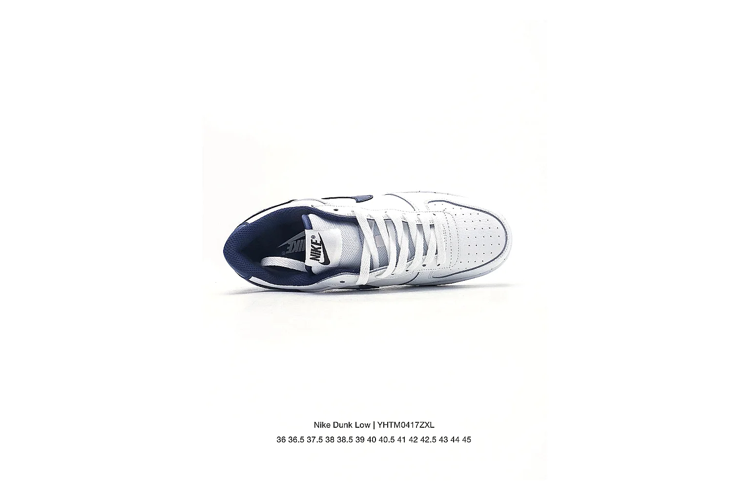 Nike Dunk Low White Navy Sneaker 6077 comparison gallery with QC evidence thumbnail 3