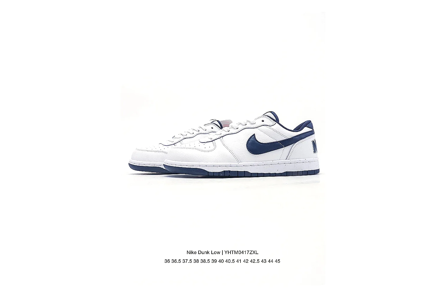 Nike Dunk Low White Navy Sneaker 6077 comparison gallery with QC evidence thumbnail 6